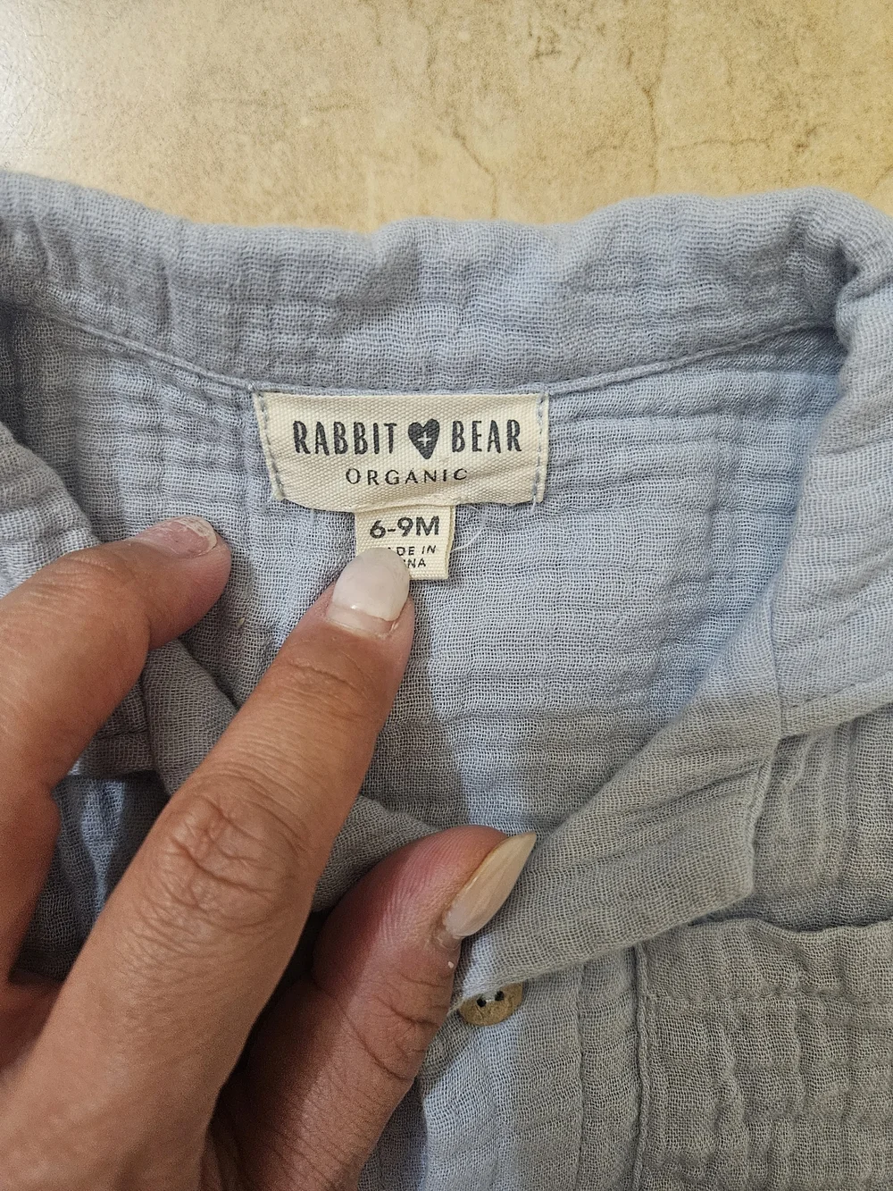 Barely There Blue Gauze Kids Matching Set - Shirt & Shorts